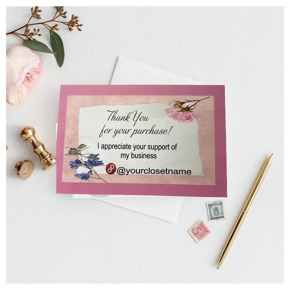 Thank You Cards, Floral Thank You Note - Picture 2 of 8